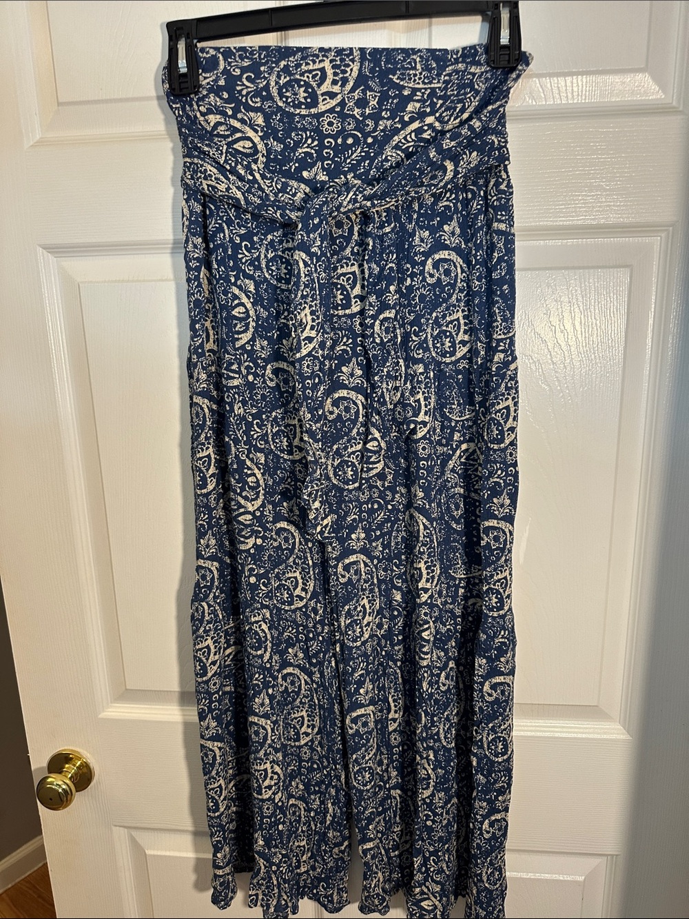 Rewash Navy and White Paisley Smocked pants